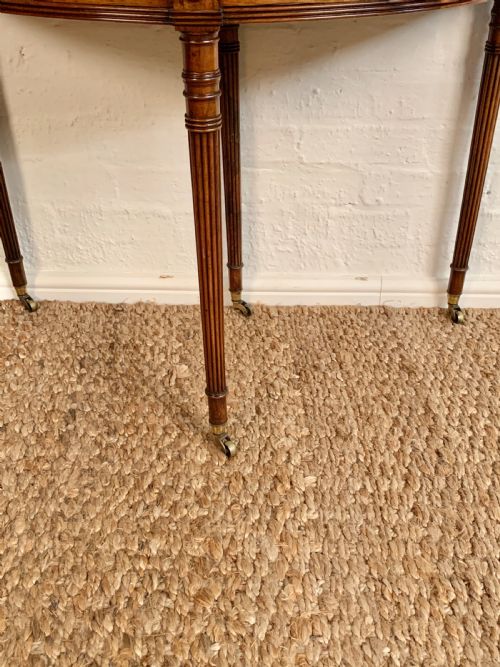 ROSEWOOD INLAID DEMILUNE GAMES TABLE - ADDITIONAL PHOTO 10