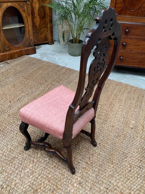 19TH CENTURY CONTINENTAL WALNUT SIDE CHAIR - ADDITIONAL PHOTO 3