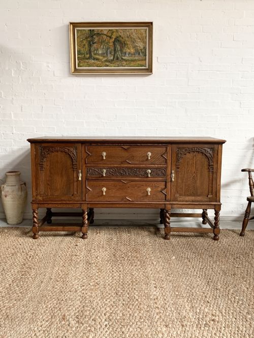 20th century ipswich oak sideboard - CATEGORY: ANTIQUE SIDEBOARDS - DATED 1930