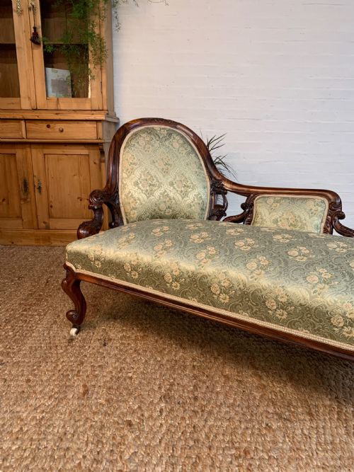 VICTORIAN ROSEWOOD CHAISE LONGUE 19TH CENTURY - ADDITIONAL PHOTO 2