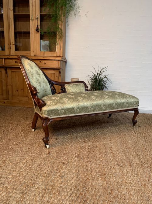 VICTORIAN ROSEWOOD CHAISE LONGUE 19TH CENTURY - ADDITIONAL PHOTO 8