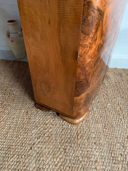 ART DECO DOUBLE WARDROBE BURR WALNUT VENEER - ADDITIONAL PHOTO 7