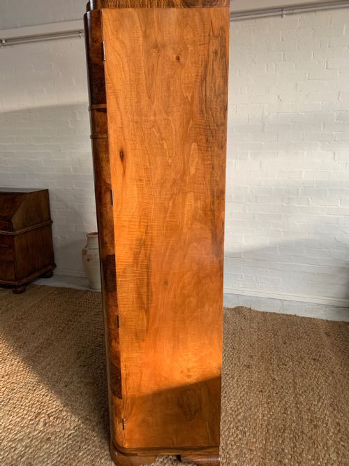 ART DECO DOUBLE WARDROBE BURR WALNUT VENEER - ADDITIONAL PHOTO 8