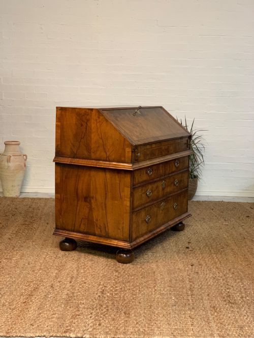 VICTORIAN BURR WALNUT BUREAU BEAUTIFUL CONDITION 19TH CENTURY - ADDITIONAL PHOTO 12