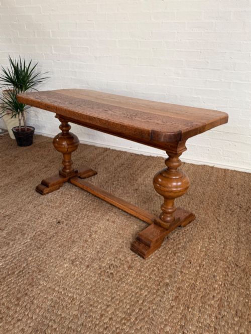 Small Solid Oak Refectory Style Dining Table