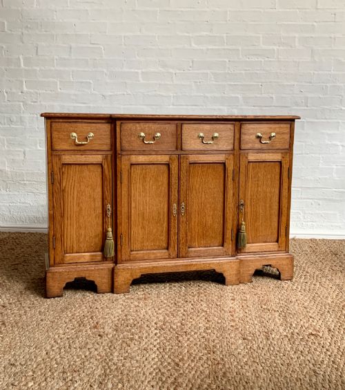 Antique 17th Century Style Golden Oak Sideboard / Small Oak Dresser Base Cabinet
