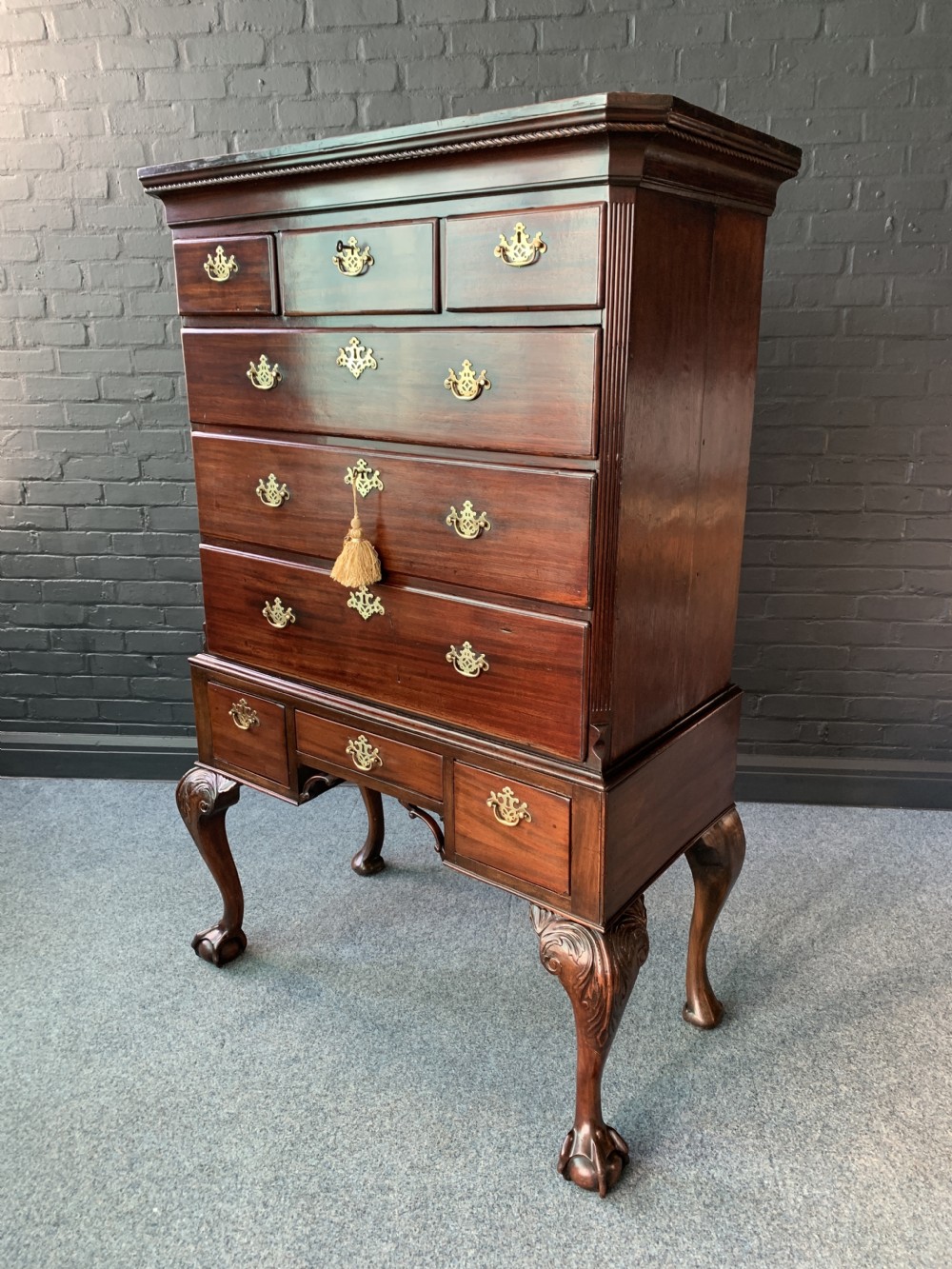 George III Mahogany Chest on Stand