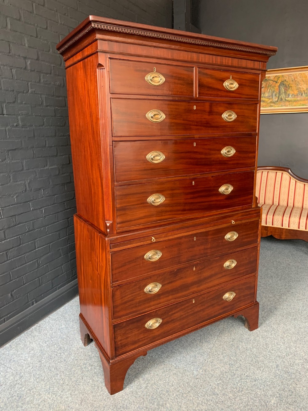 George III Mahogany Chest On Chest