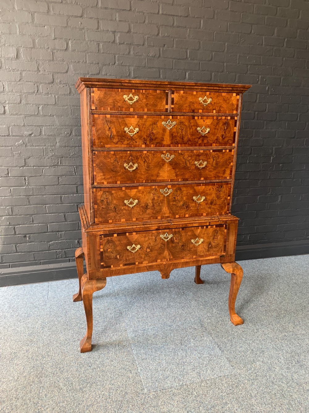 George I Walnut Chest On Stand