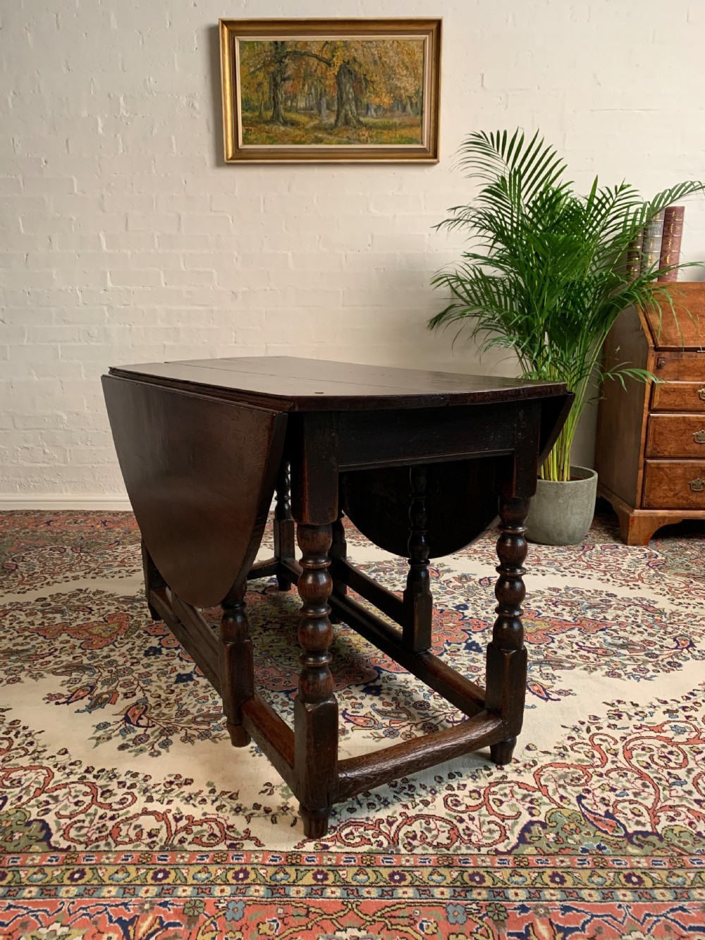 18th Century Oak Drop Leaf Table View V
