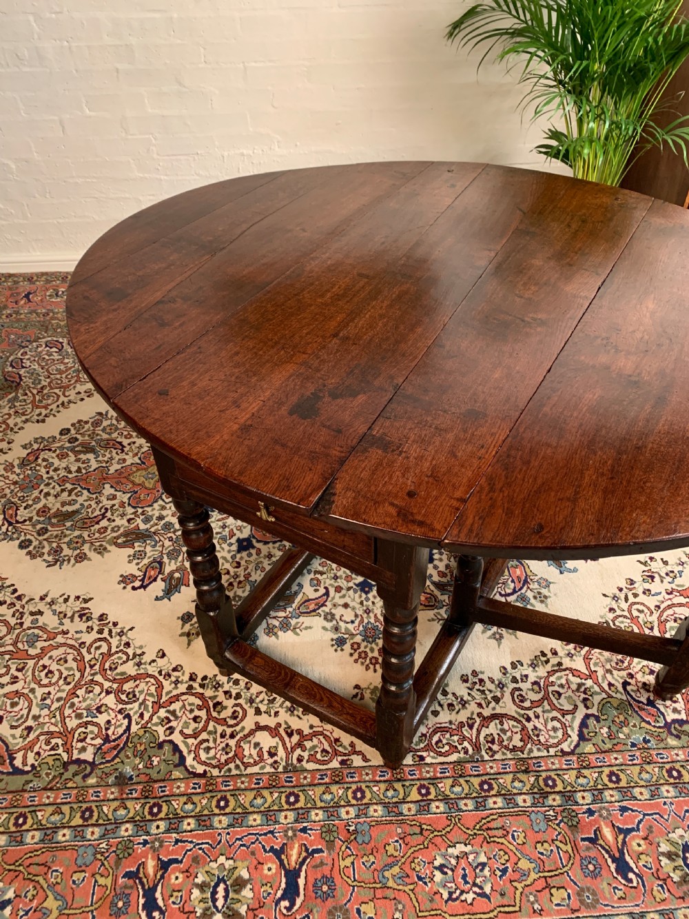 18th Century Oak Drop Leaf Table View VI