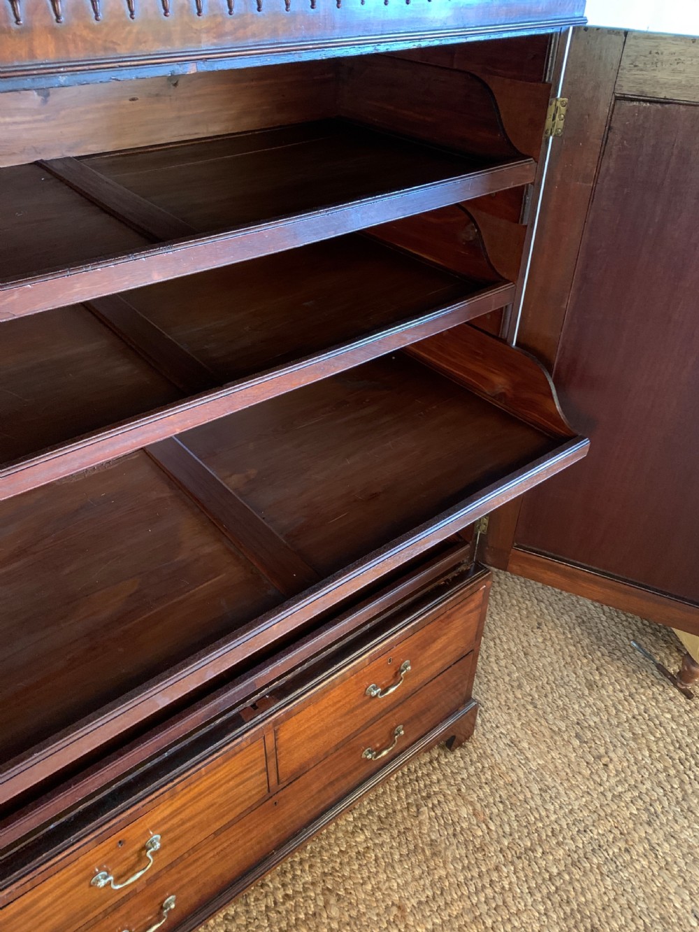 Georgian Mahogany Linen Press View IV