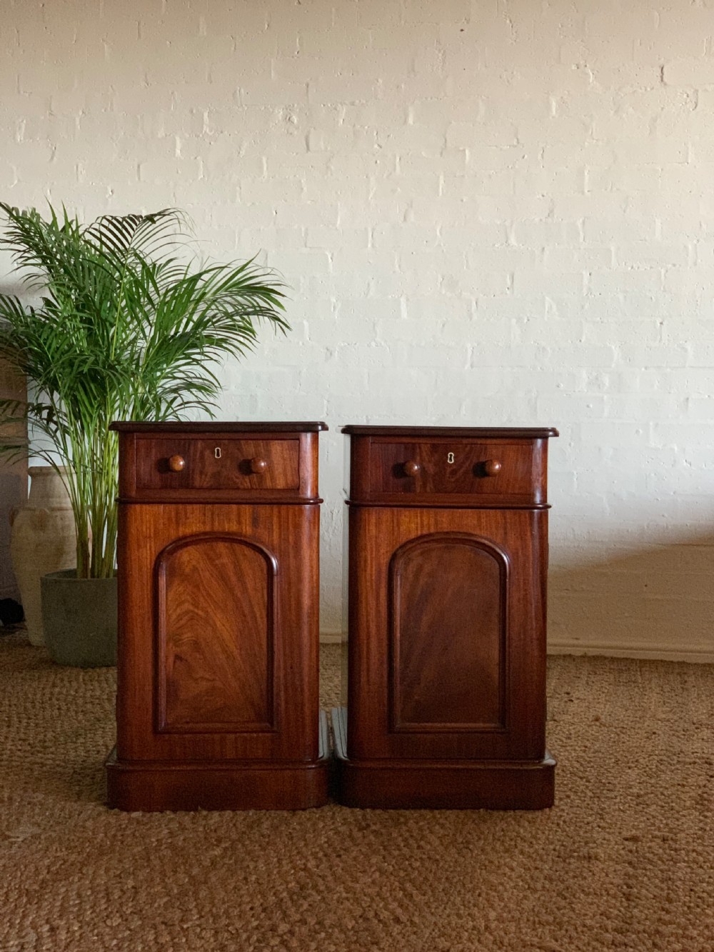 Pair Of Antique Victorian Bedside Cabinets