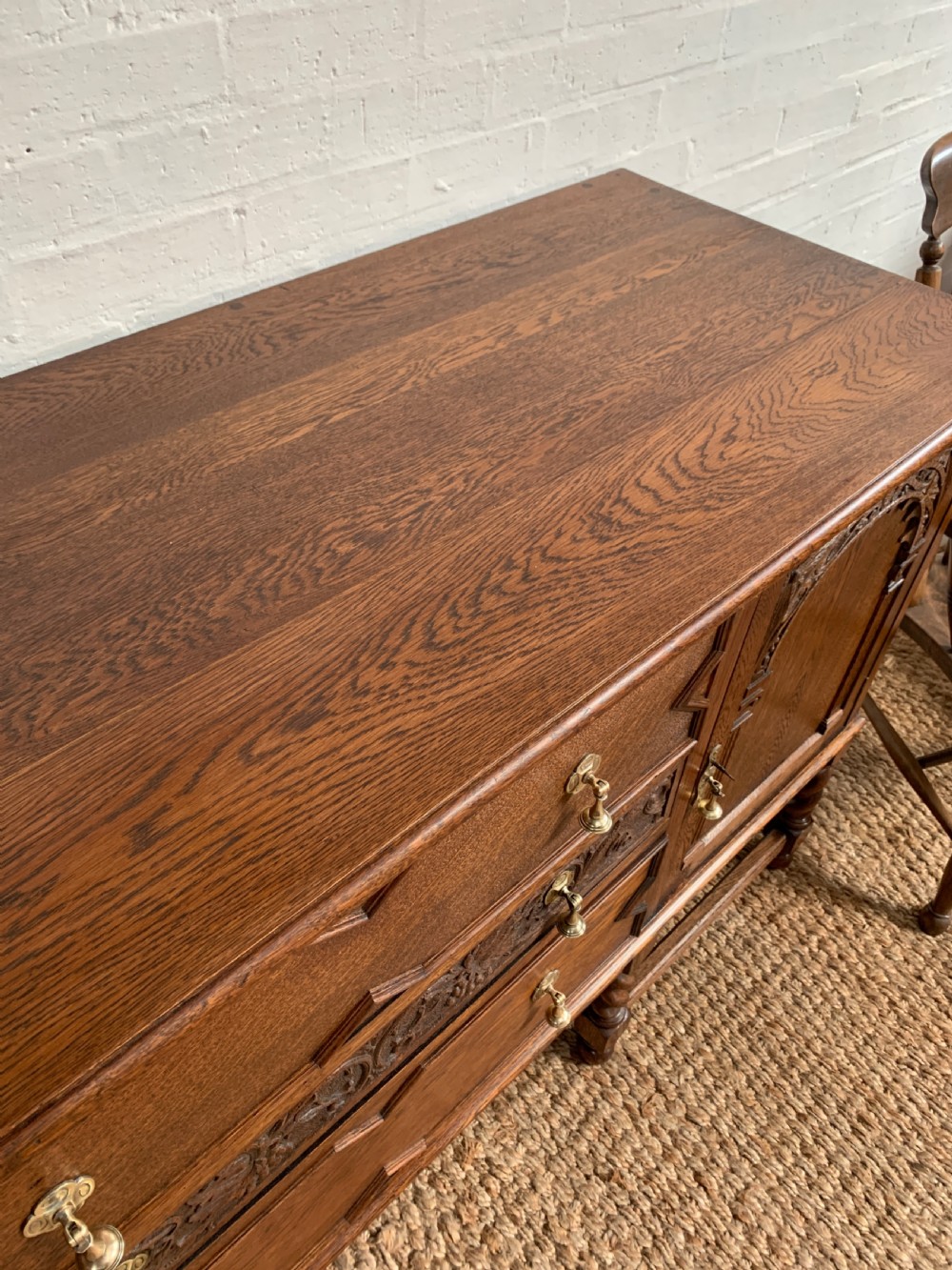 20th Century Ipswich Oak Sideboard View II