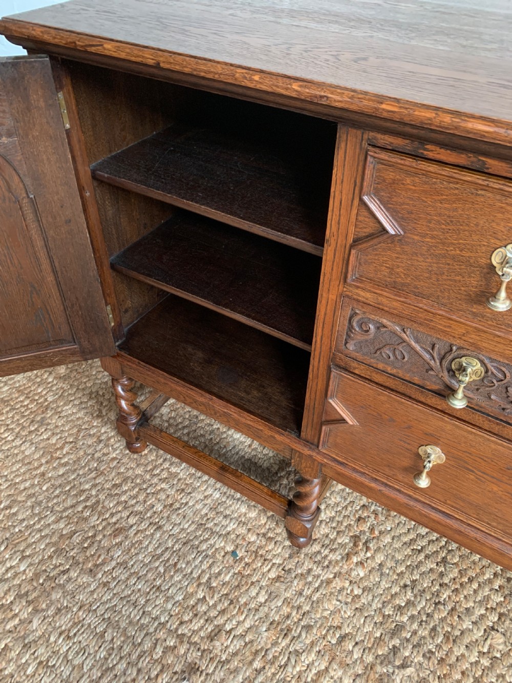 20th Century Ipswich Oak Sideboard View X