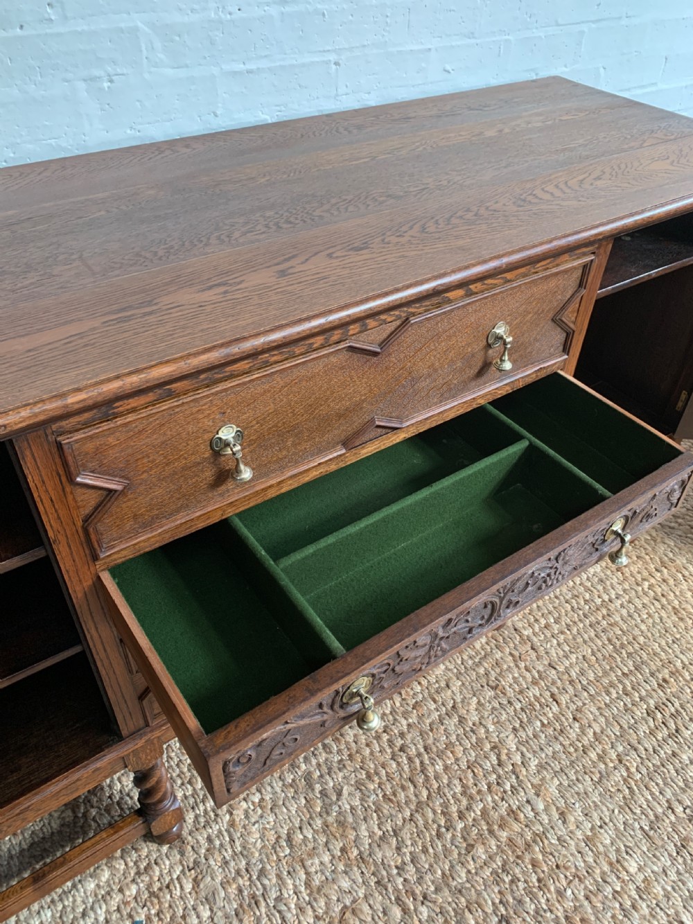 20th Century Ipswich Oak Sideboard View XV