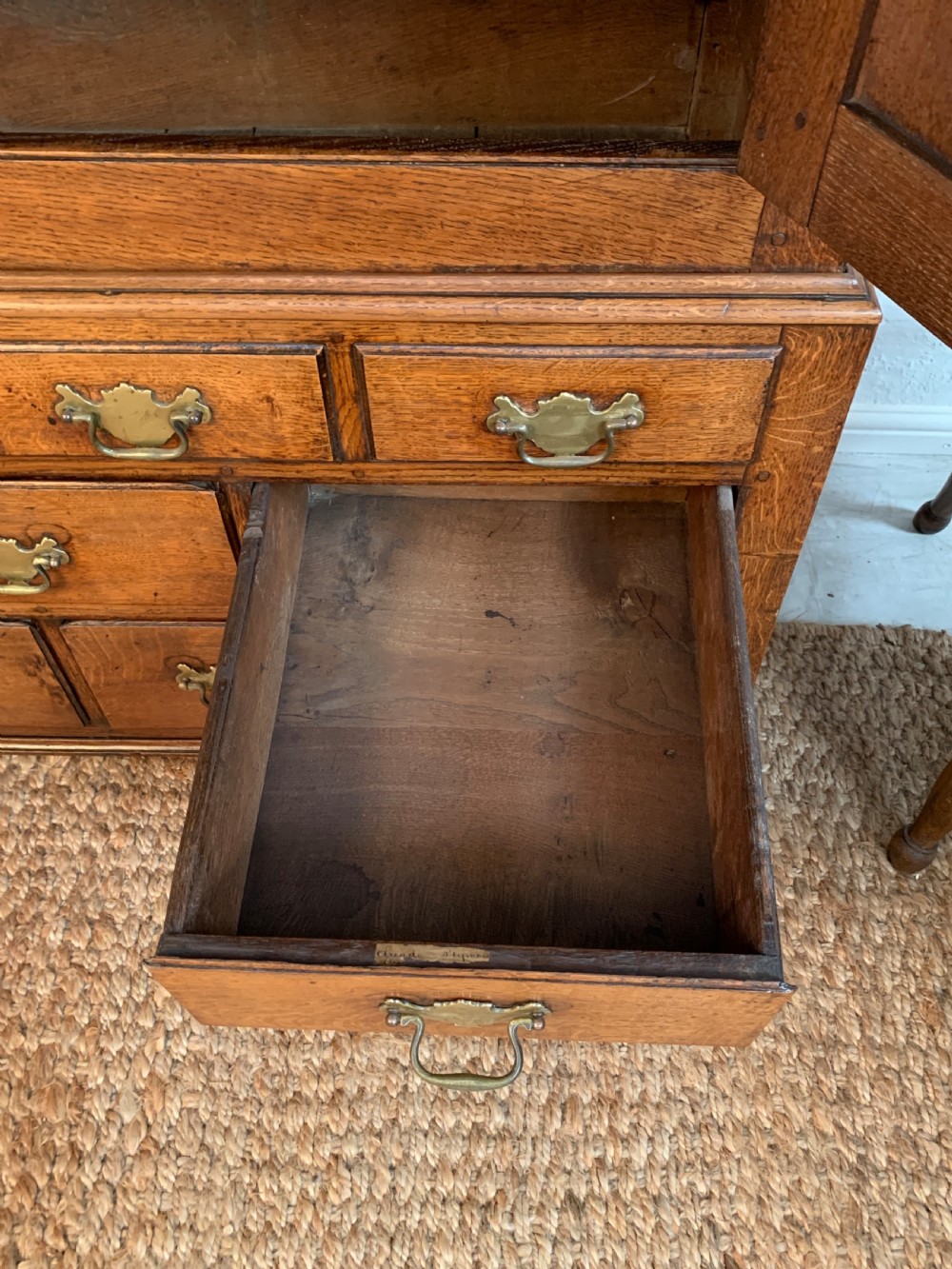 Small 18th Century Oak Linen Press View VIII