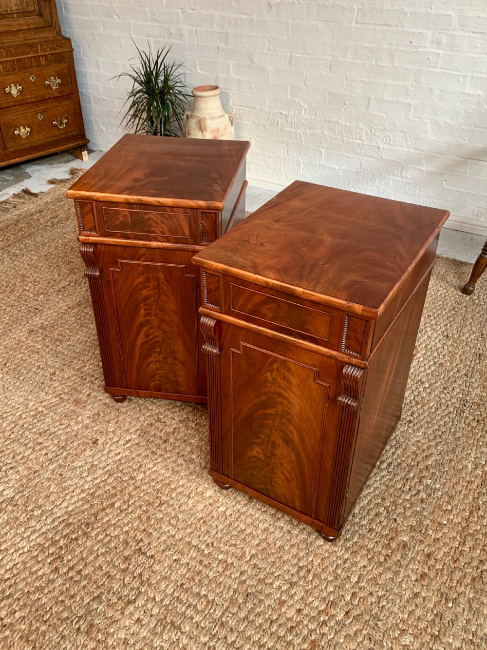 Regency Mahogany Bedside Cabinet View II