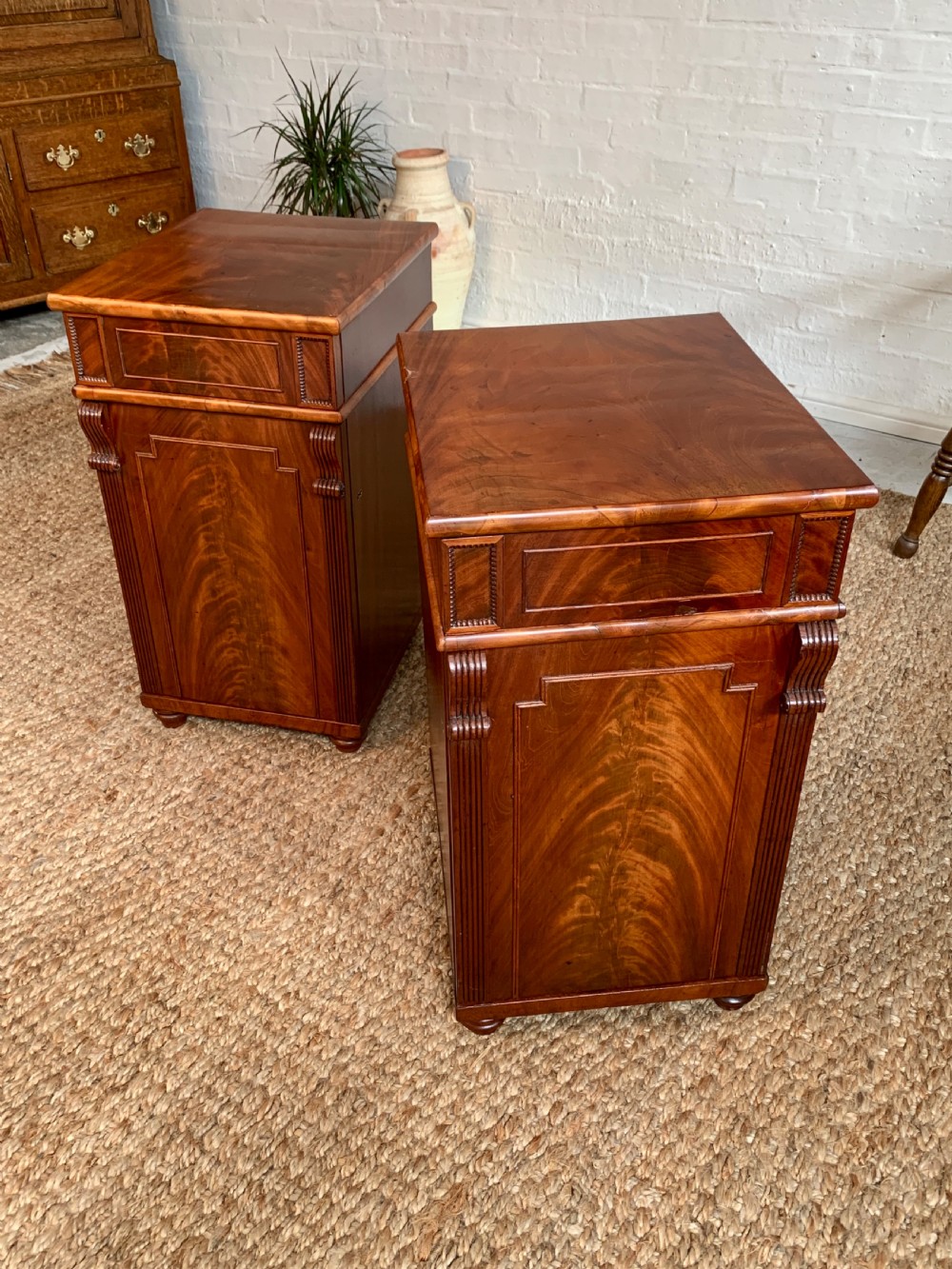 Regency Mahogany Bedside Cabinet View III