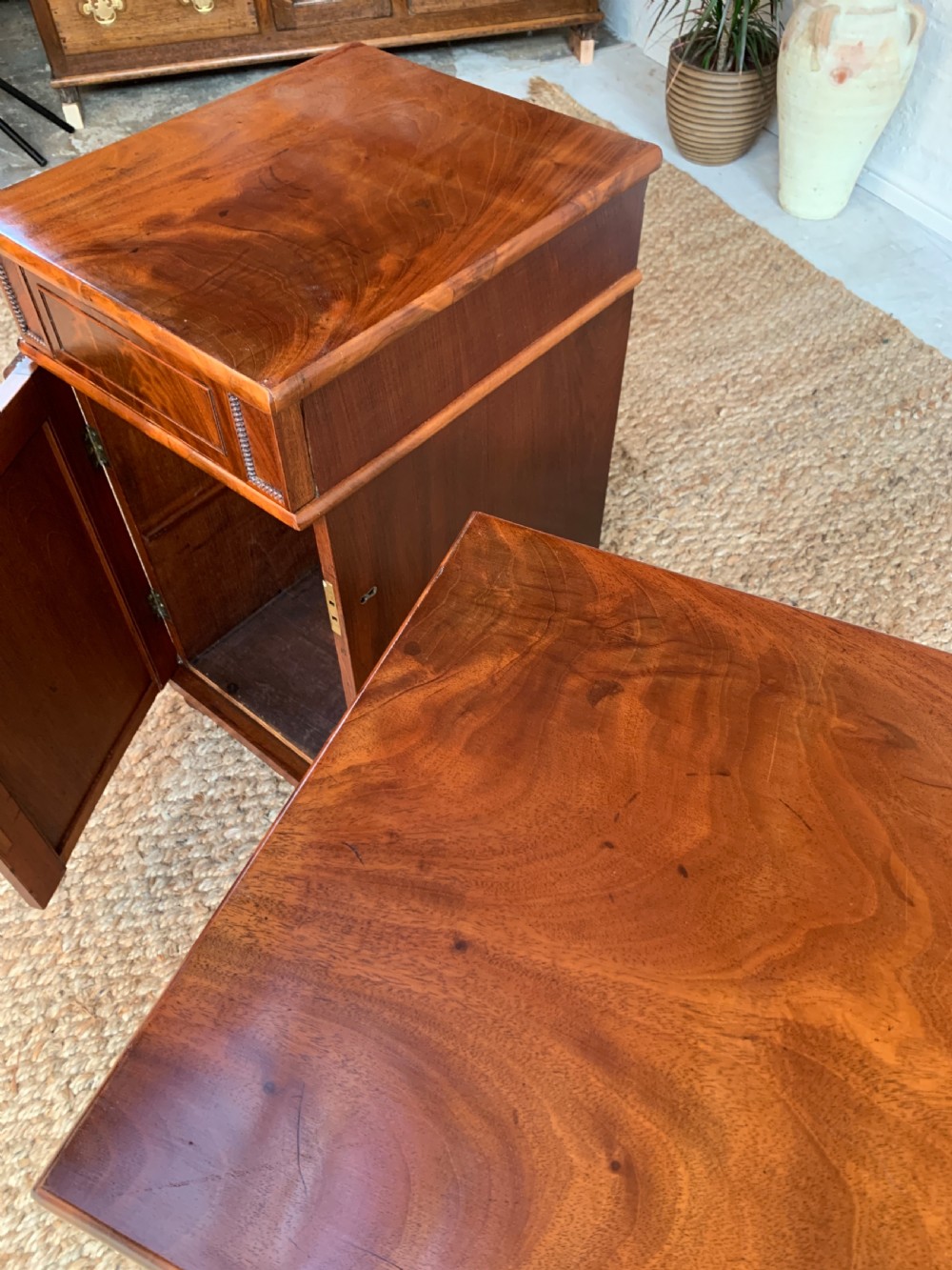 Regency Mahogany Bedside Cabinet View VIII