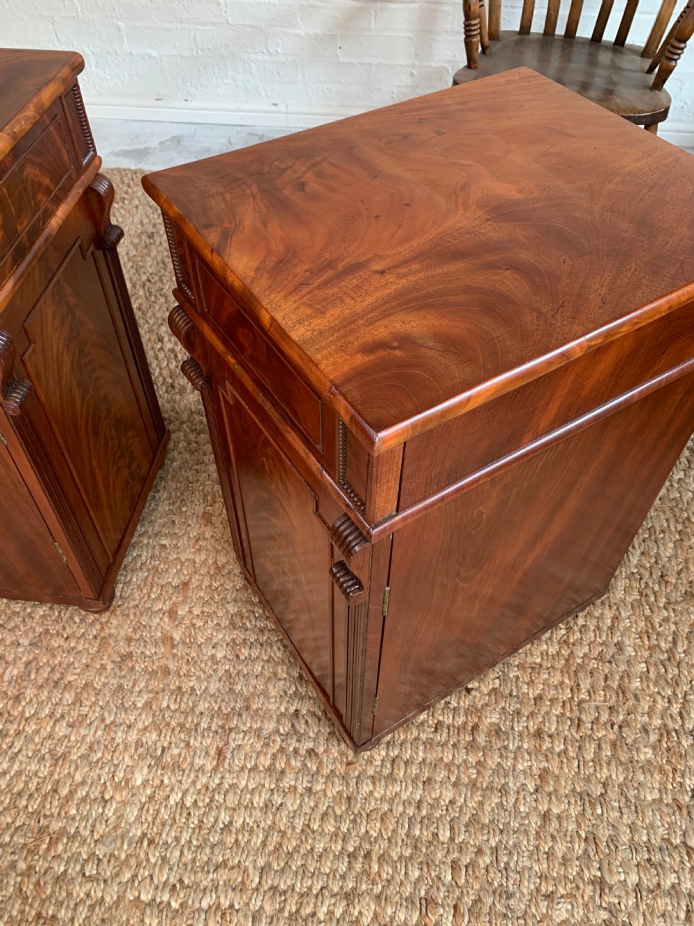 Regency Mahogany Bedside Cabinet View X