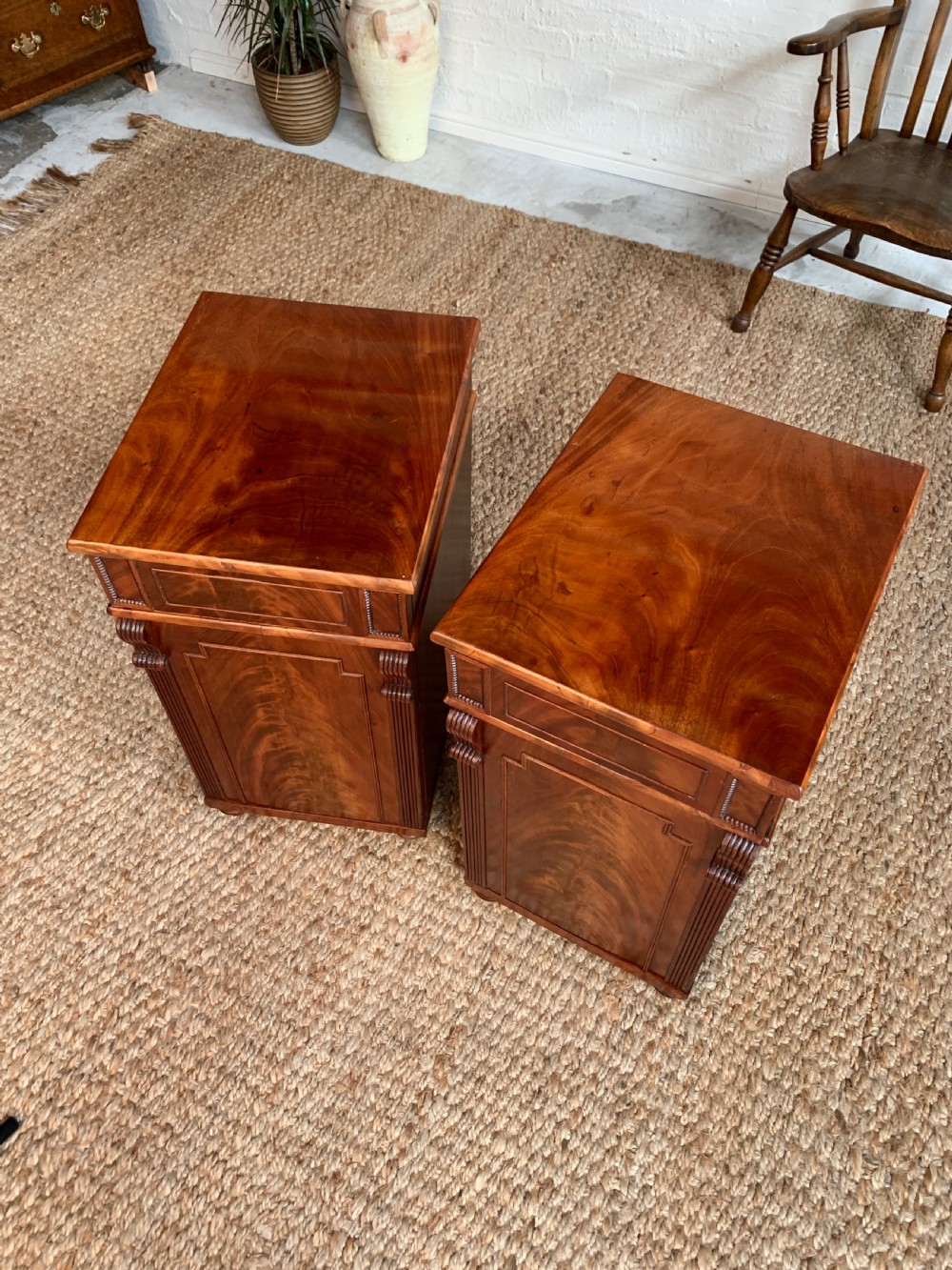 Regency Mahogany Bedside Cabinet View XI