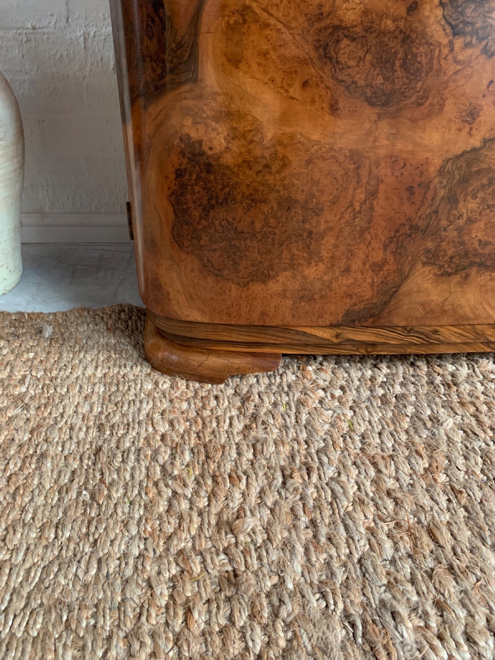 Art Deco Double Wardrobe – Burr Walnut Veneer View III