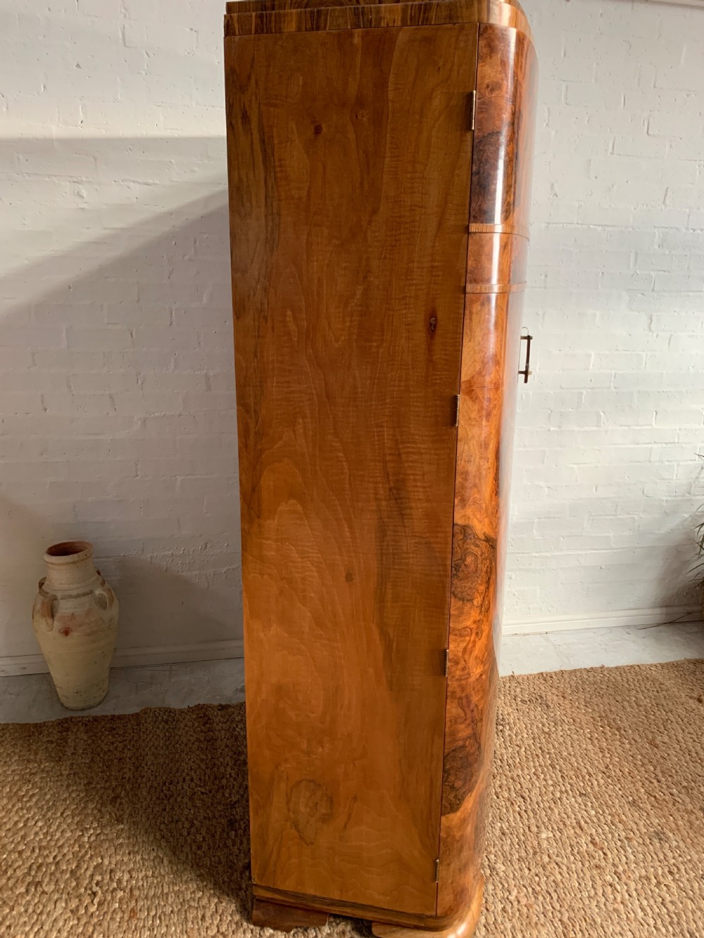 Art Deco Double Wardrobe – Burr Walnut Veneer View IV