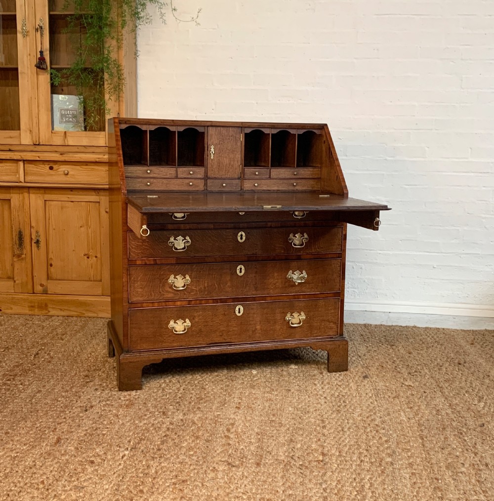 18th Century Georgian Oak Bureau View III