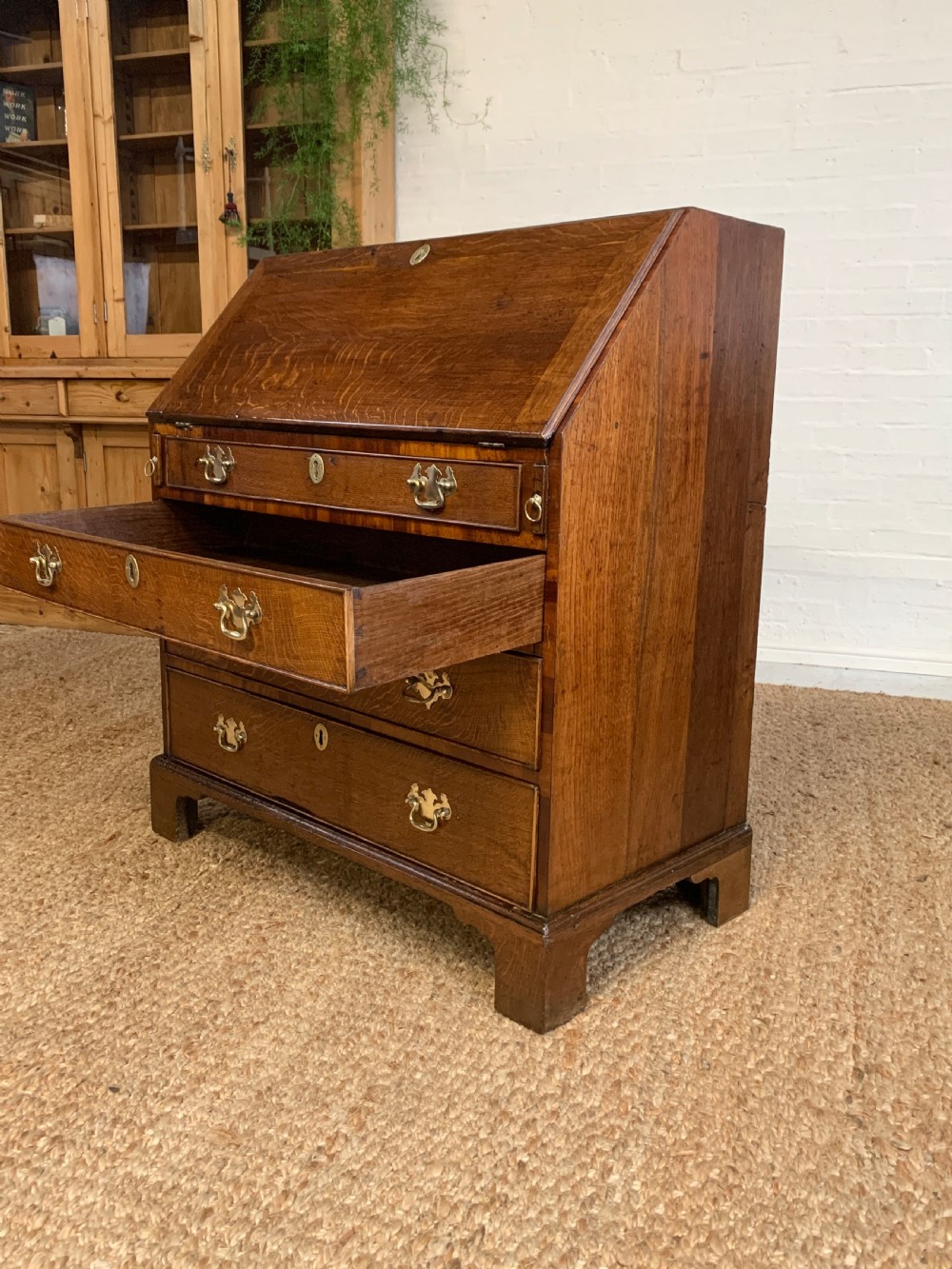 18th Century Georgian Oak Bureau View V