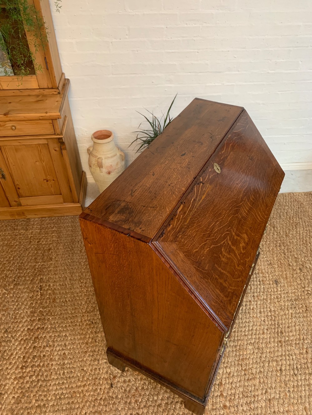 18th Century Georgian Oak Bureau View VII
