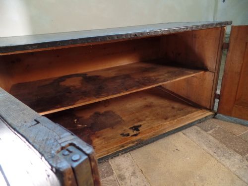 ANTIQUE IRON BOUND WW2 CAMPAIGN MILITARY CHEST TRUNK - ADDITIONAL PHOTO 6