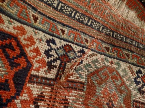 AN ANTIQUE LARGE LURI PERSIAN RUG HANDMADE COLOURFUL GEOMETRIC DECORATIONS - ADDITIONAL PHOTO 4