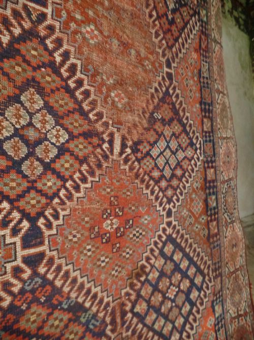 AN ANTIQUE LARGE LURI PERSIAN RUG HANDMADE COLOURFUL GEOMETRIC DECORATIONS - ADDITIONAL PHOTO 5