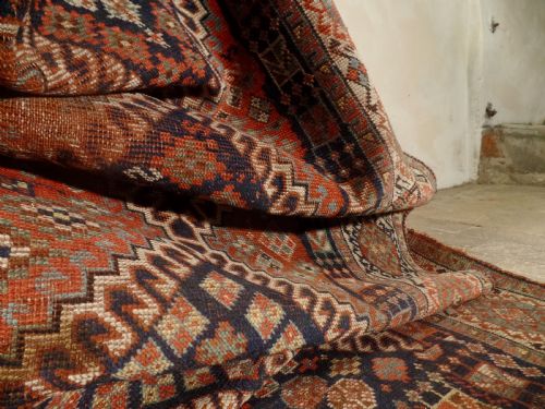 AN ANTIQUE LARGE LURI PERSIAN RUG HANDMADE COLOURFUL GEOMETRIC DECORATIONS - ADDITIONAL PHOTO 6