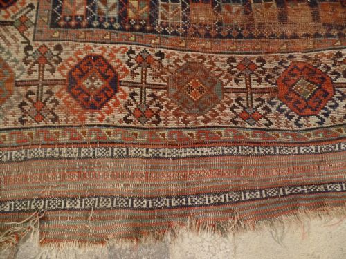 AN ANTIQUE LARGE LURI PERSIAN RUG HANDMADE COLOURFUL GEOMETRIC DECORATIONS - ADDITIONAL PHOTO 7