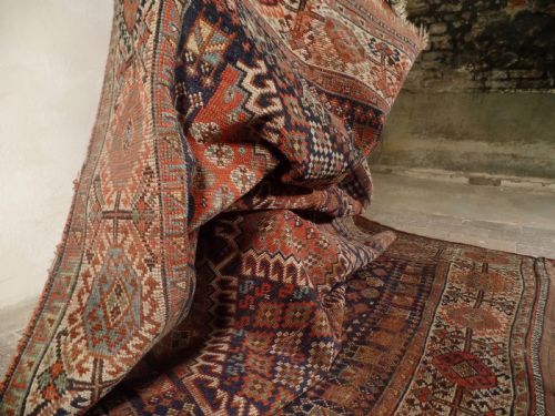AN ANTIQUE LARGE LURI PERSIAN RUG HANDMADE COLOURFUL GEOMETRIC DECORATIONS - ADDITIONAL PHOTO 8