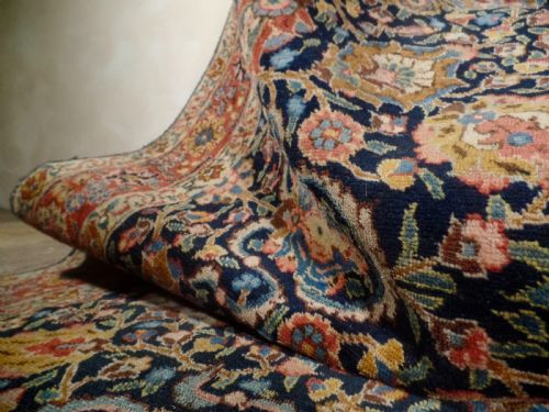 AN ANTIQUE LARGE PERSIAN TABRIZ RUG HANDMADE PEACH - ADDITIONAL PHOTO 8