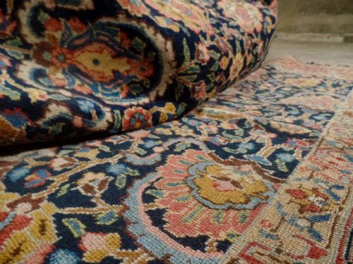 AN ANTIQUE LARGE PERSIAN TABRIZ RUG HANDMADE PEACH - ADDITIONAL PHOTO 10