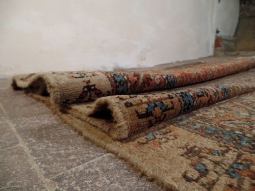 AN ANTIQUE NORTH WEST PERSIAN SARAB RUG HAND KNOTTED - ADDITIONAL PHOTO 7