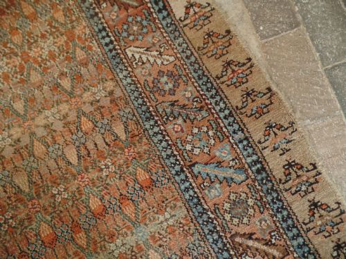 AN ANTIQUE NORTH WEST PERSIAN SARAB RUG HAND KNOTTED - ADDITIONAL PHOTO 9