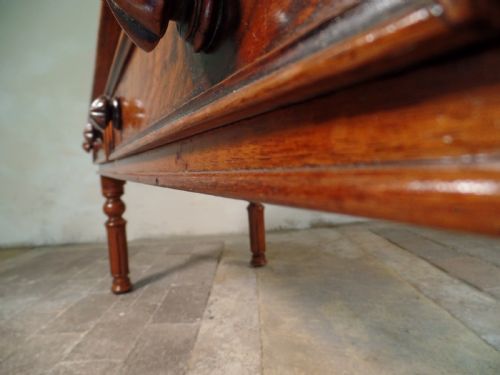 ANTIQUE WALNUT VENEERED SMALL COFFEE TABLE WITH DRAWERS - ADDITIONAL PHOTO 5