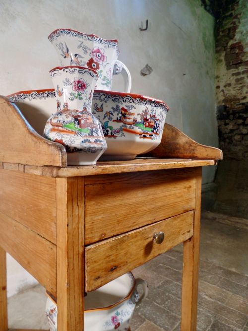 ANTIQUE 19TH CENTURY VICTORIAN TRAY TOP WASH STAND WOODEN BEDSIDE CABINET - ADDITIONAL PHOTO 8