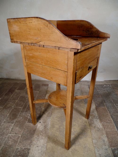 ANTIQUE 19TH CENTURY VICTORIAN TRAY TOP WASH STAND WOODEN BEDSIDE CABINET - ADDITIONAL PHOTO 9