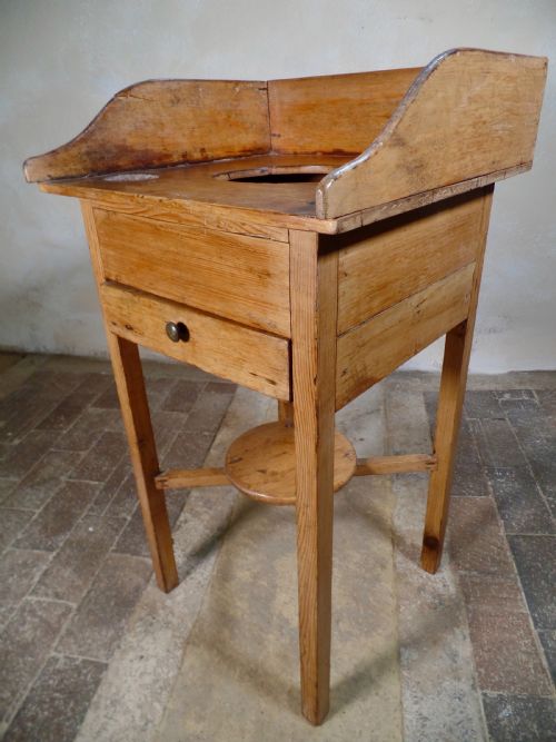 ANTIQUE 19TH CENTURY VICTORIAN TRAY TOP WASH STAND WOODEN BEDSIDE CABINET - ADDITIONAL PHOTO 10
