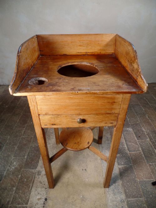 ANTIQUE 19TH CENTURY VICTORIAN TRAY TOP WASH STAND WOODEN BEDSIDE CABINET - ADDITIONAL PHOTO 15