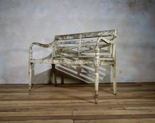 EARLY 20TH CENTURY FRENCH PAINTED GARDEN BENCH - ADDITIONAL PHOTO 6