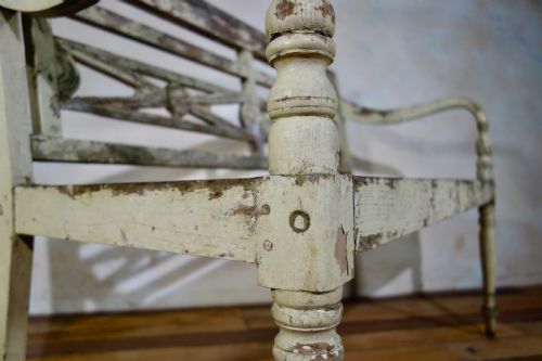 EARLY 20TH CENTURY FRENCH PAINTED GARDEN BENCH - ADDITIONAL PHOTO 9