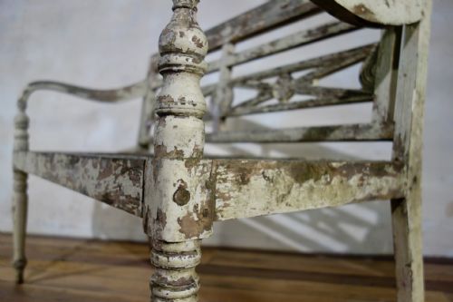 EARLY 20TH CENTURY FRENCH PAINTED GARDEN BENCH - ADDITIONAL PHOTO 10