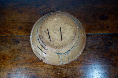 19TH CENTURY SPANISH DAIRY BOWL GRANADA LEBRILLO EARTHENWARE - ADDITIONAL PHOTO 6